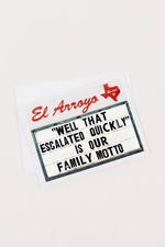 Family Motto Card Greeting Card - Eden Lifestyle