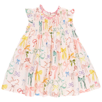 Girls Stevie Dress - Watercolor Bows - Eden Lifestyle