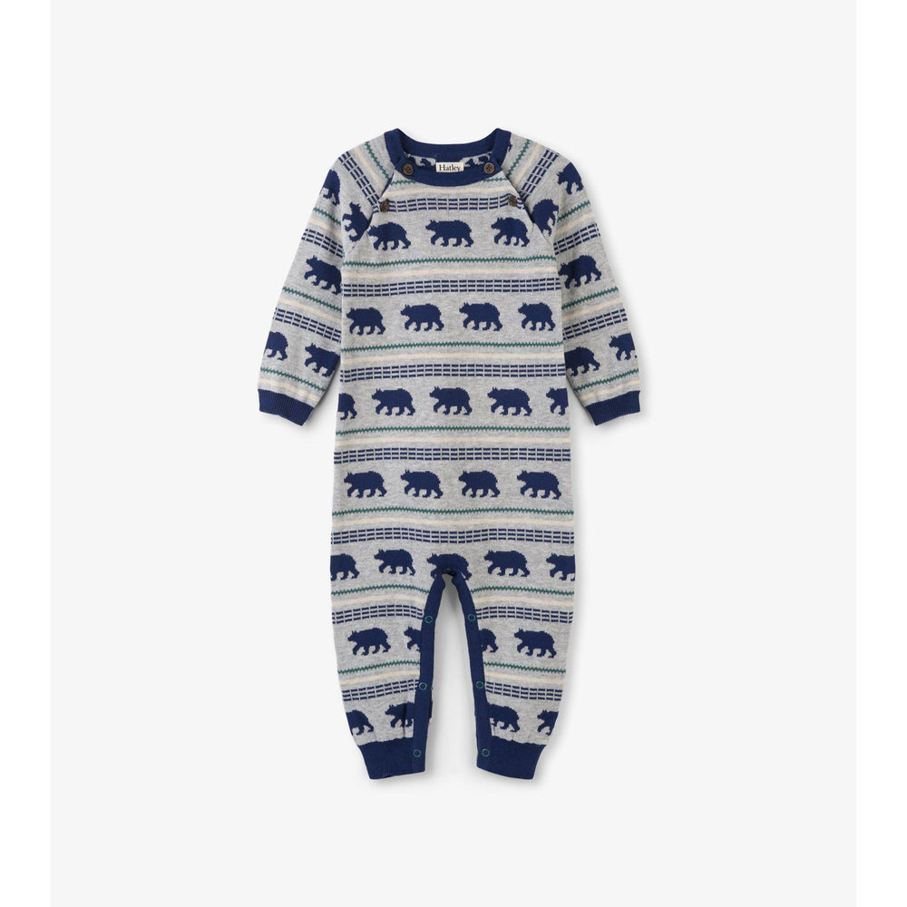 Hatley, Baby Boy Apparel - Rompers,  Hatley Polar Bear Silhouettes Baby Sweater Romper