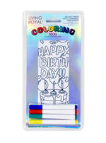 Happy Birthday Coloring Sock - Eden Lifestyle