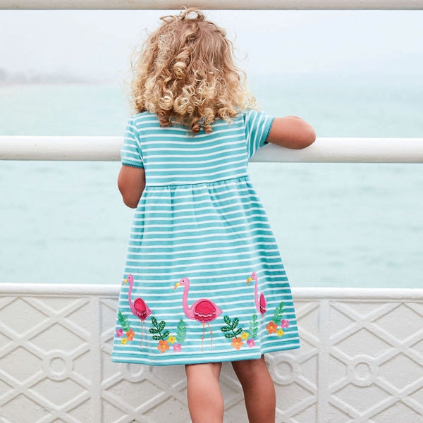 Jojo Maman Bebe Flamingo Applique Dress Eden Lifestyle