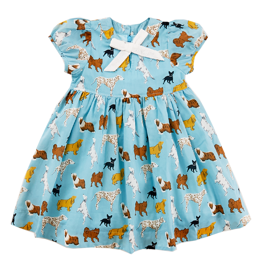 Pink Chicken Margaret Dress - Sky Blue Dogs Eden Lifestyle Pink Chicken Margaret Dress - Sky Blue Dogs Eden Lifestyle