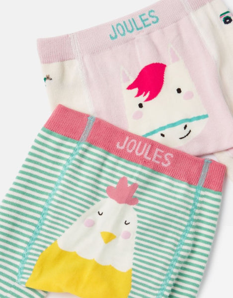 Joules Lively Multi Chick Horse 2 Pack Intarsia Legging