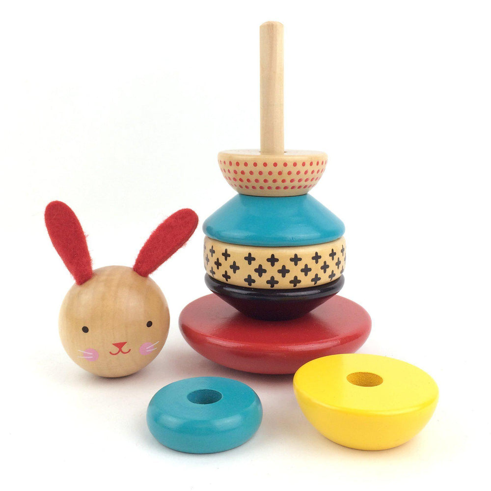 Petitcollage, Gifts - Kids Misc,  Wooden Rabbit Stacker Toy