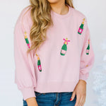 Champagne Bottles Sweatshirt - Eden Lifestyle