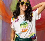 White Groovy Easter Egg Tee - Eden Lifestyle