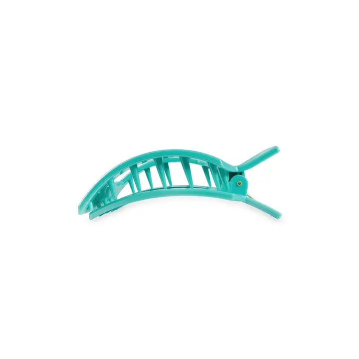 Square Flat Hair Clip Totally Turquoise