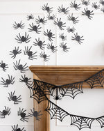 Glittered Wall Décor Spiders - Eden Lifestyle