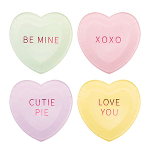 Conversation Hearts Dessert Plate Set - Eden Lifestyle