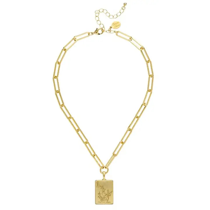 1 Bam Bird Mahjong Tile Paperclip Necklace - Eden Lifestyle