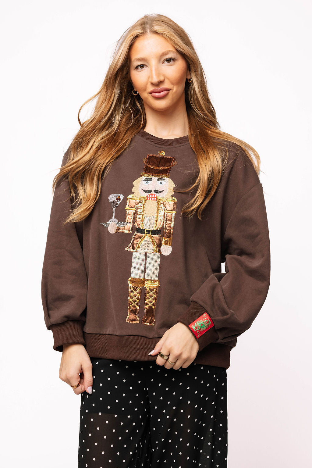 Brown Espresso Martini Serving Nutcracker Sweatshirt - Eden Lifestyle