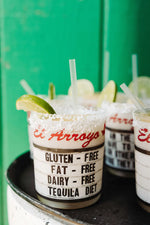 El Arroyo Set of 4 Sign Acrylic Cups - Tequila Sunrise - Eden Lifestyle