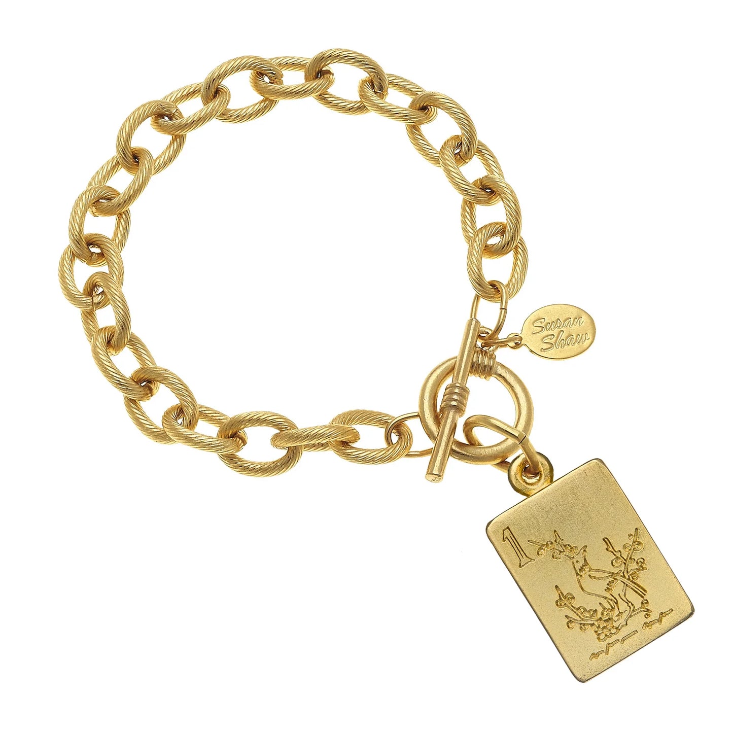 1 Bam Bird Mahjong Tile Bracelet - Eden Lifestyle