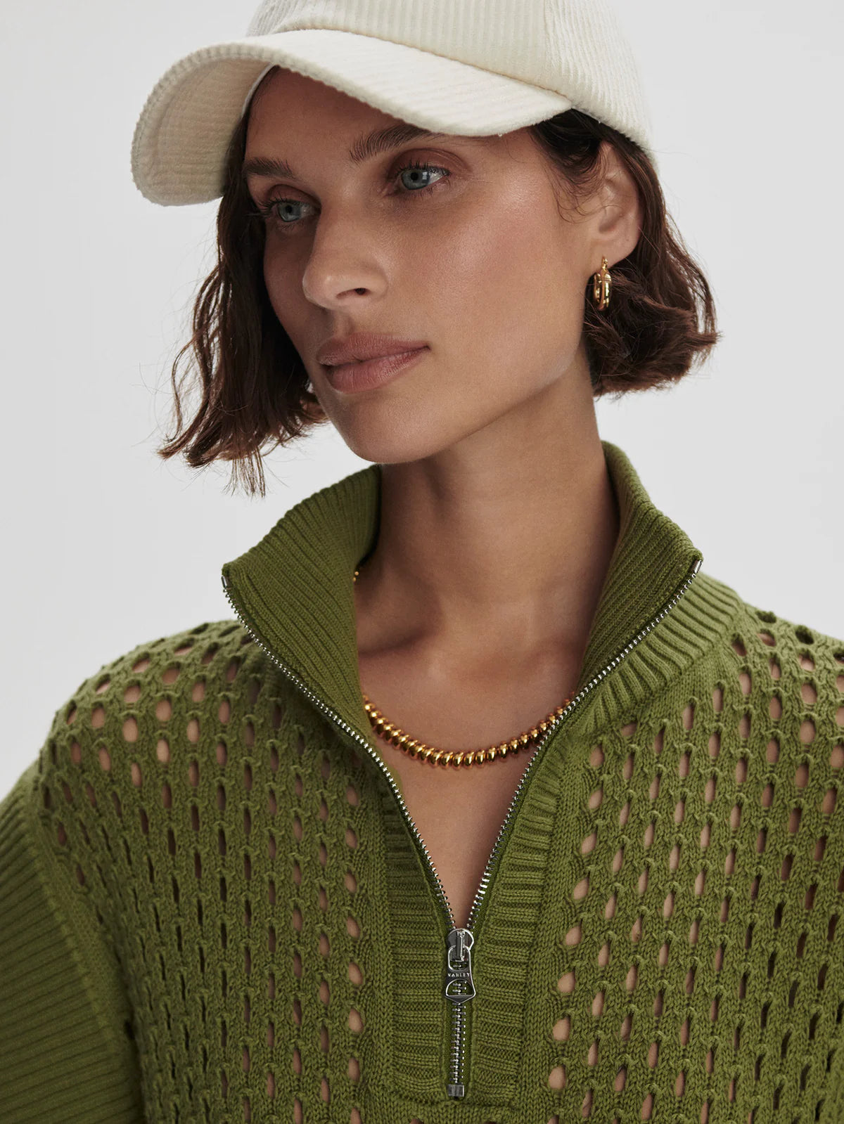 Gaines Half-Zip Knit Fresh Fern - Eden Lifestyle