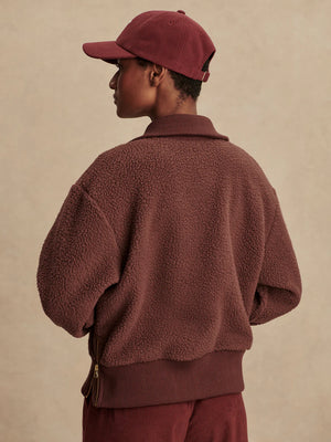 Roselle Half Zip Fleece Deep Mahogany