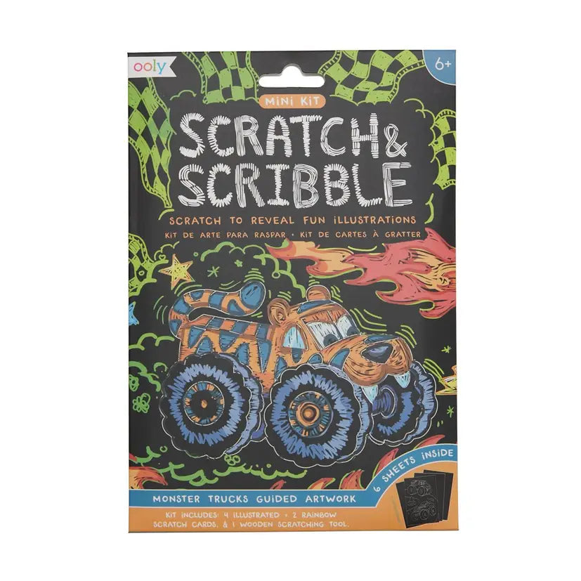 Mini Scratch & Scribble Art Kit: Monster Truck - Eden Lifestyle