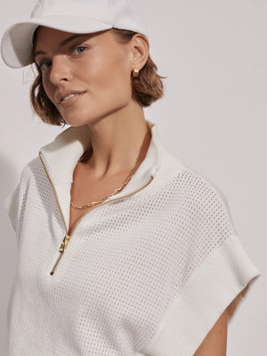 Fulton Cropped Knit Snow White - Eden Lifestyle