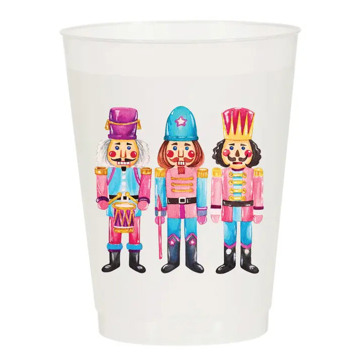 Nutcracker Pink Christmas Frosted Cups Pack of 6 - Eden Lifestyle