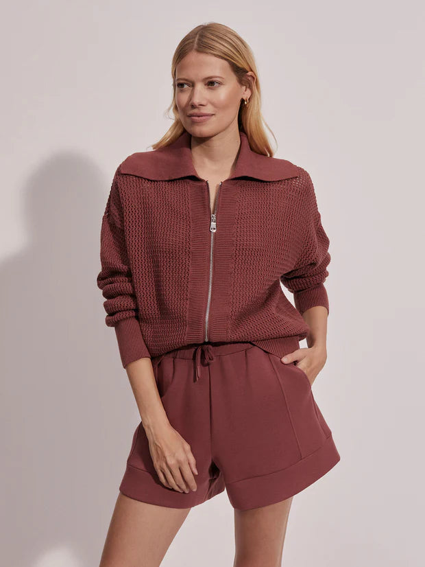 Varley Fairfield Knit Jacket Apple Butter - Eden Lifestyle