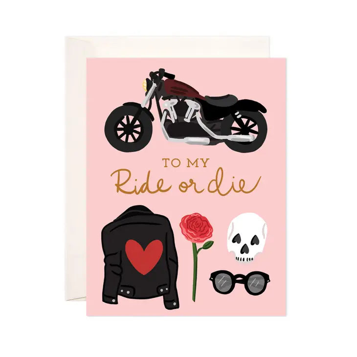 Pink Ride or Die Greeting Card - Eden Lifestyle