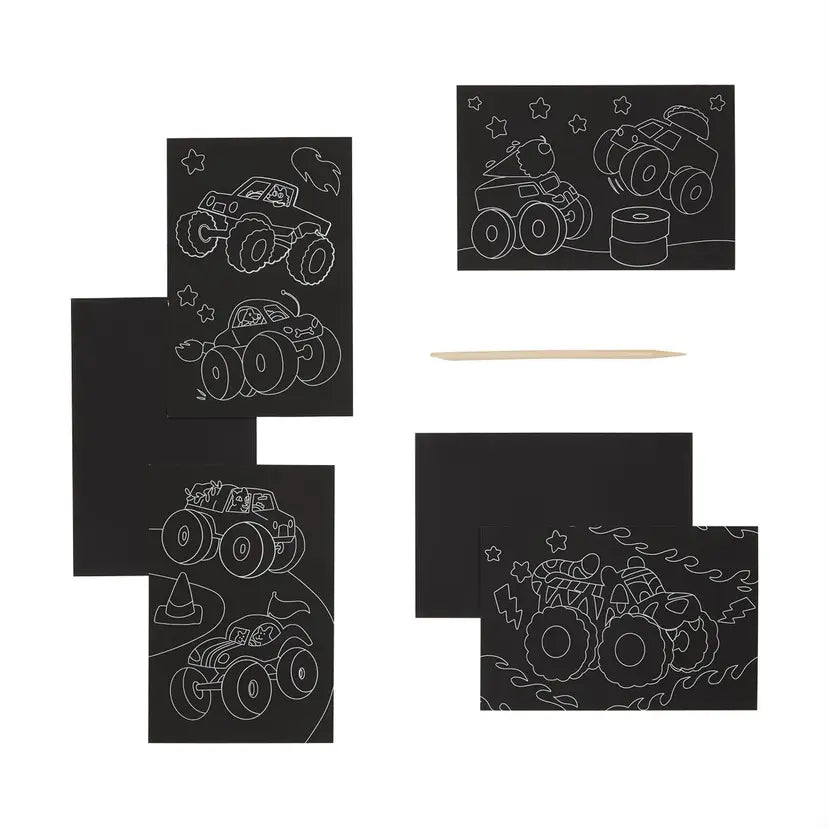 Mini Scratch & Scribble Art Kit: Monster Truck - Eden Lifestyle