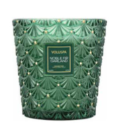 Voluspa Noble Fir Garland 3 Wick Hearth Candle - Eden Lifestyle