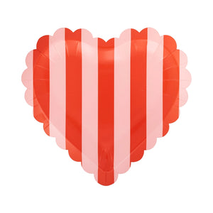 Scalloped Striped Heart Plate - Eden Lifestyle