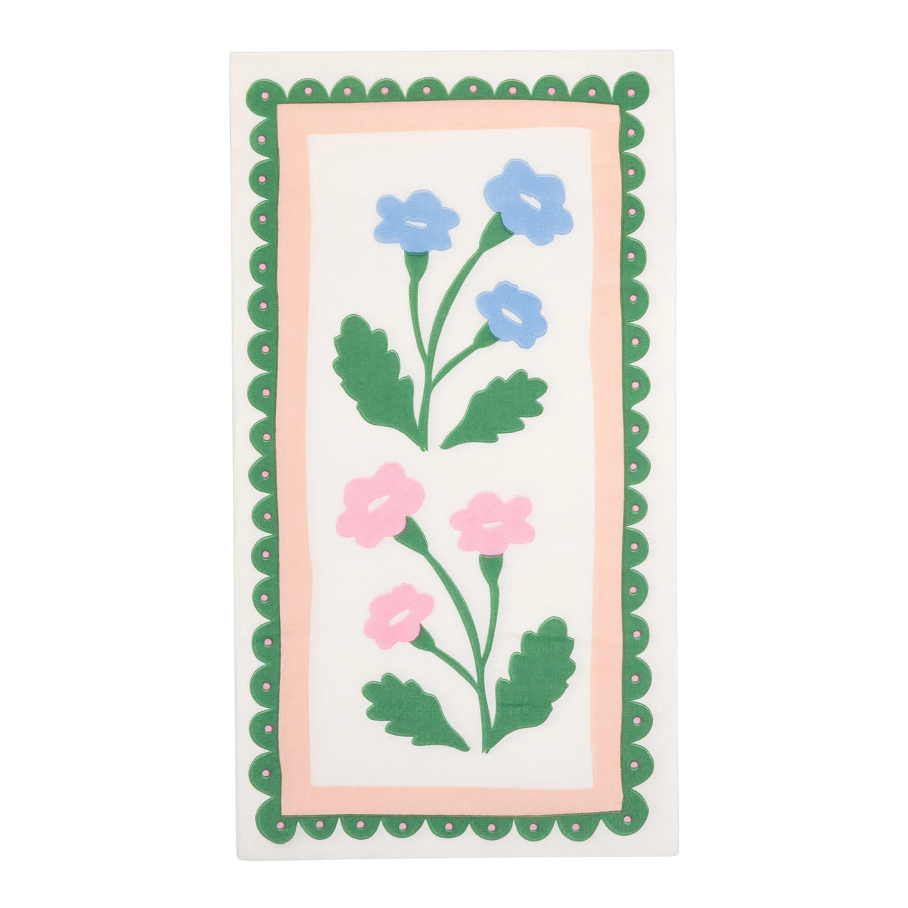 Floral Border Dinner Napkin - Eden Lifestyle