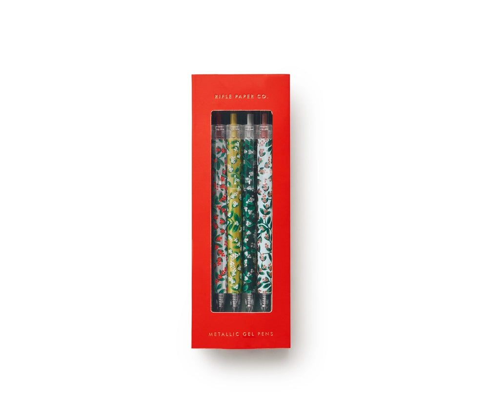 Mistletoe Metallic Gel Pen Set of 4 - Eden Lifestyle