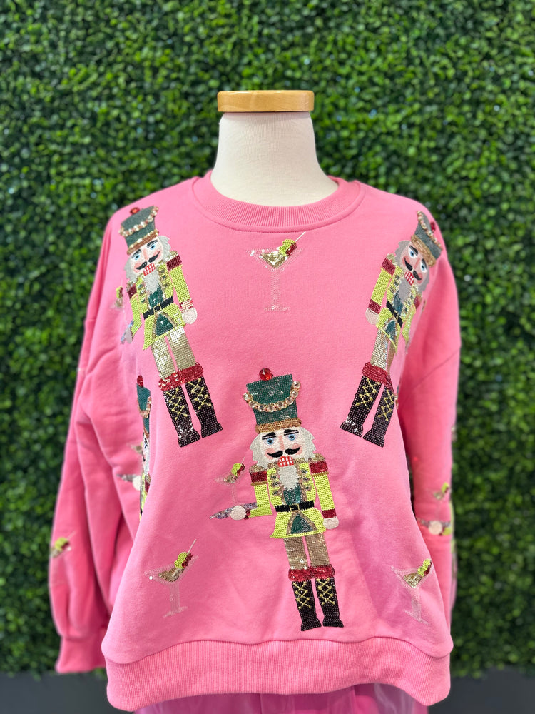 Queen of Sparkles Pink Martini Nutcrackers Sweatshirt - Eden Lifestyle