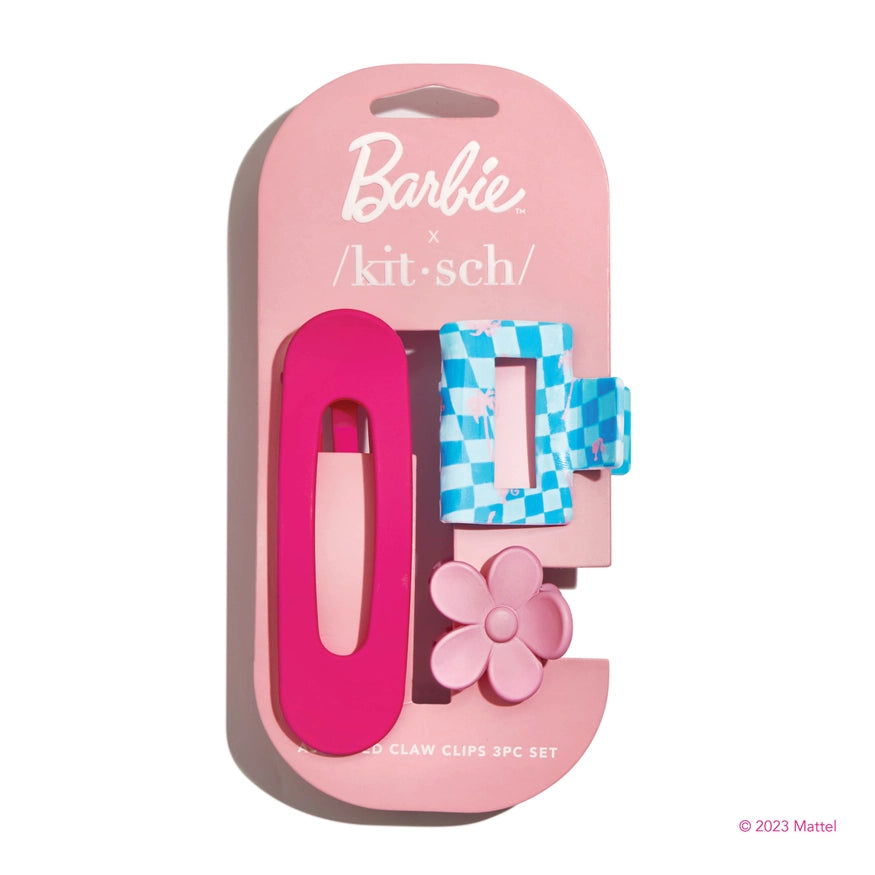 Barbie x Kitsch Assorted Claw Clip Set 3pc - Eden Lifestyle