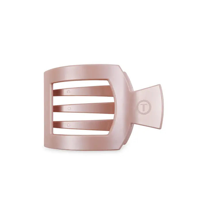 Square Flat Hair Clip Pearly Pink - Eden Lifestyle