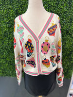 Queen of Sparkles Ornament Cardigan - Eden Lifestyle
