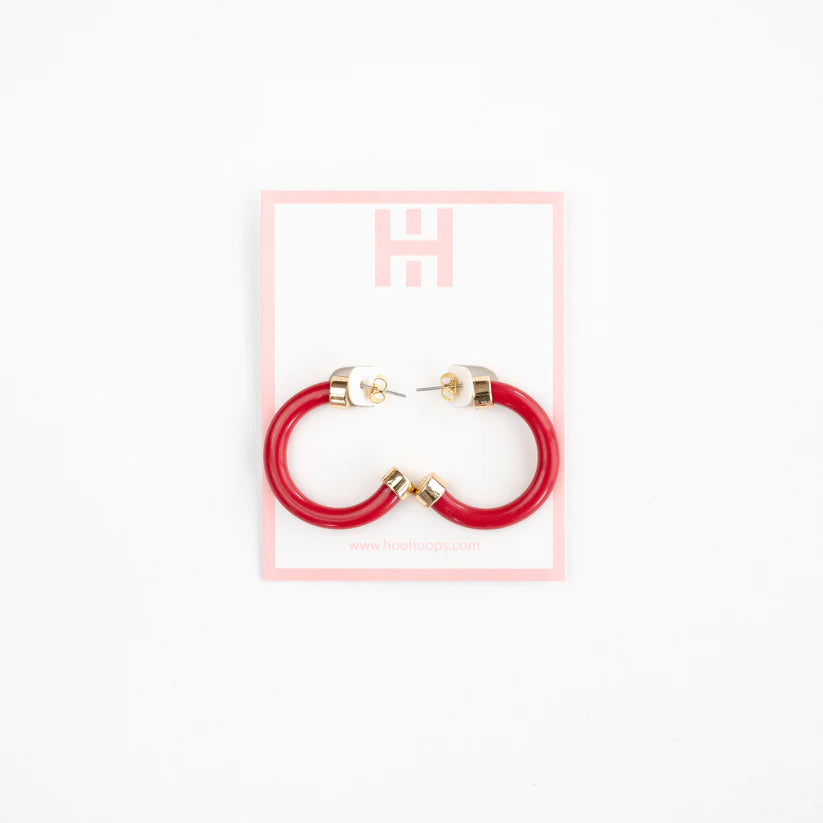 Hoo Hoops Earring Minis - Red - Eden Lifestyle