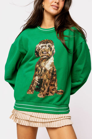 Green Golden Doodle Sweatshirt