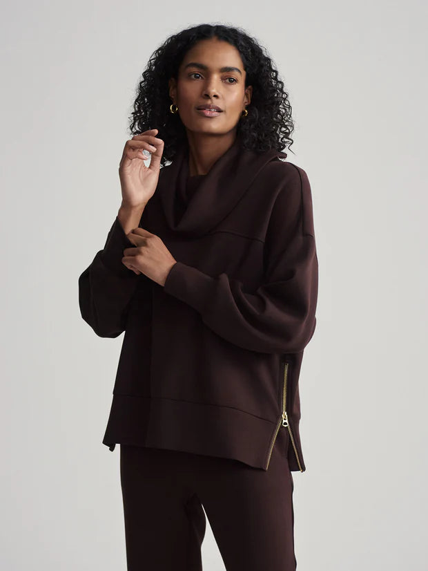 Priya Longline Sweat Coffee Bean - Eden Lifestyle
