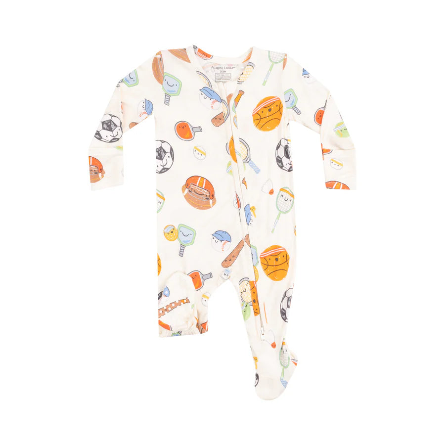2 Way Zipper Footie - Sports Ball Friends - Eden Lifestyle