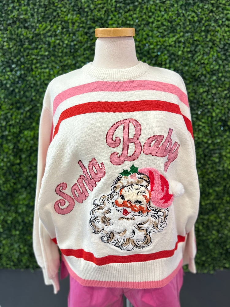 Santa Baby Stripe Sweater - Eden Lifestyle