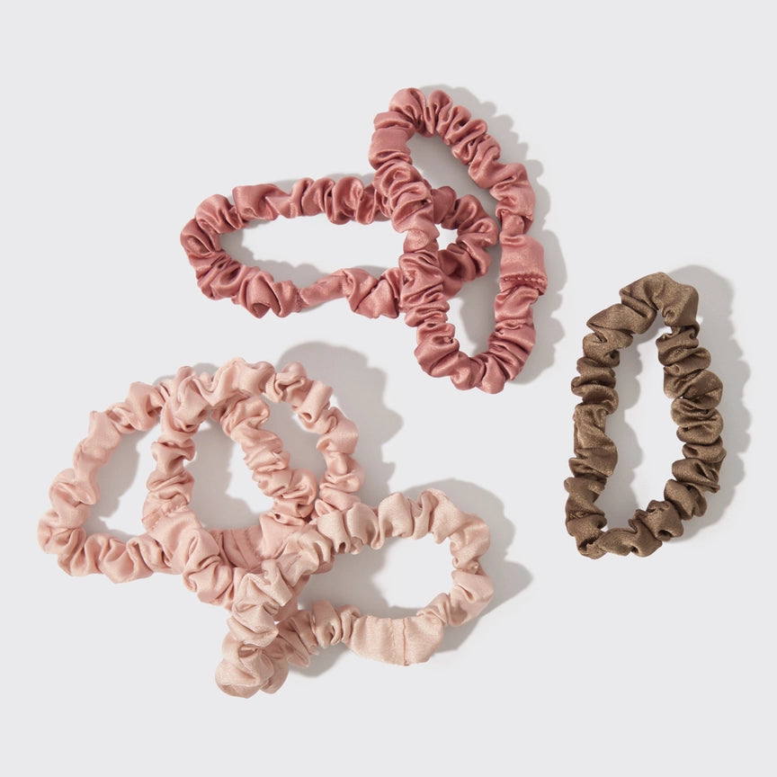 Holiday Ultra Petite Scrunchies 6 Pc Set - Terracotta - Eden Lifestyle