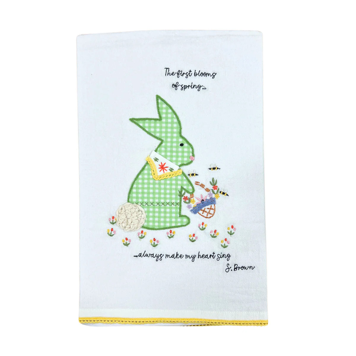 Spring Blooms Bunny Tea Towel - Eden Lifestyle