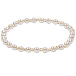 Enewton Classic Grateful Pattern 4mm Bead Bracelet - Pearl - Eden Lifestyle