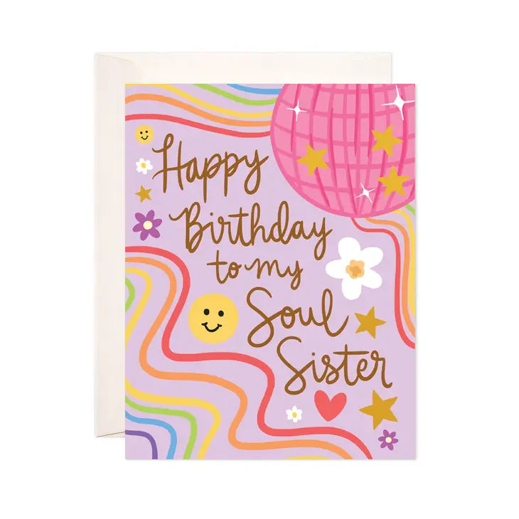 Soul Sister Birthday Greeting Card - Eden Lifestyle