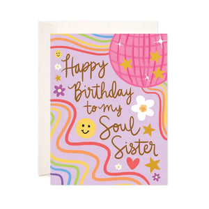 Soul Sister Birthday Greeting Card - Eden Lifestyle