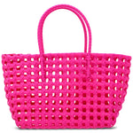 Small Pink Woven Tote - Eden Lifestyle
