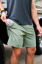 Everyday Shorts - Light Sage - Flying Duck Pocket - Eden Lifestyle