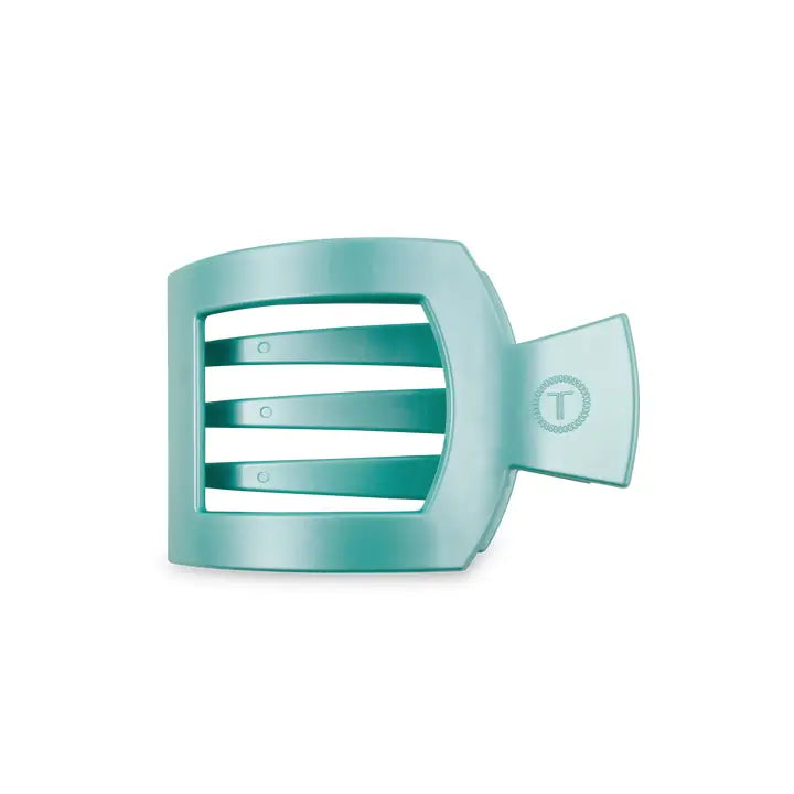 Square Flat Hair Clip Totally Turquoise - Eden Lifestyle