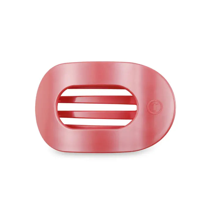 Round Flat Hair Clip Calming Coral
