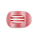 Round Flat Hair Clip Calming Coral