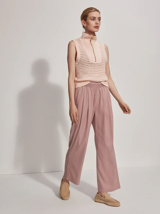 Varley Bains Half-Zip Tank Silver Peony - Eden Lifestyle