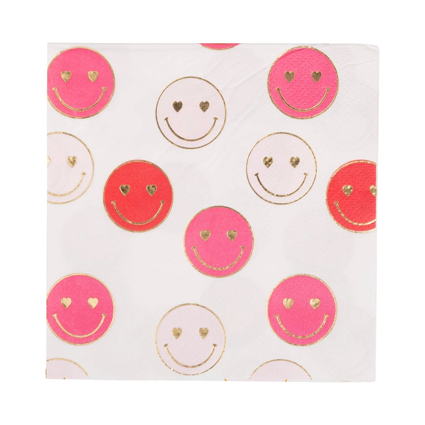 Foil Smiley Cocktail Napkin - Eden Lifestyle
